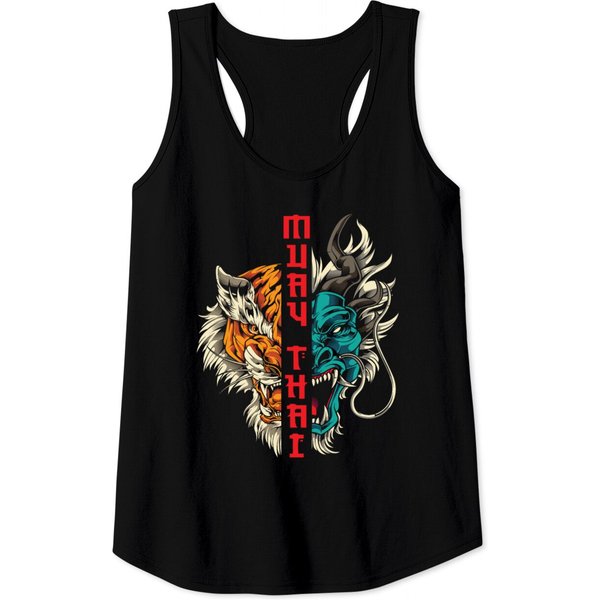 Muay Thai Dragon Tiger Tank Tops-image
