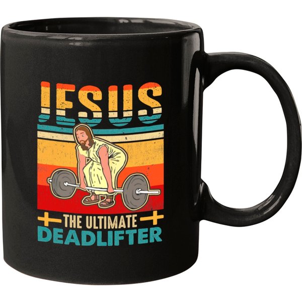 Vintage Jesus The Ultimate Deadlifter Mugs-image