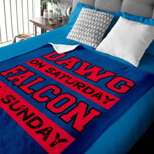 Dawg On Saturday Falcon On Sunday Atlanta Athens F Baby Blankets-image