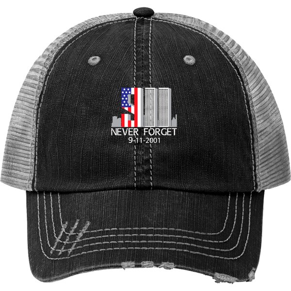 9/11 Never Forget Trucker Hats-image