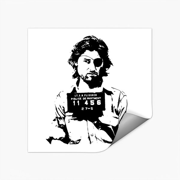 Snake Plissken Mugshot Stickers - Escape From New York Graphic Sticker-image