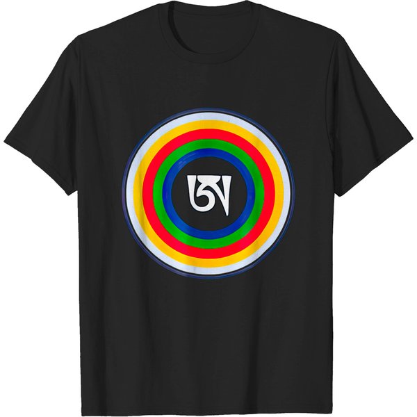 Dzogchen Tibetan Letter A Symbol Buddhism T-Shirt-image