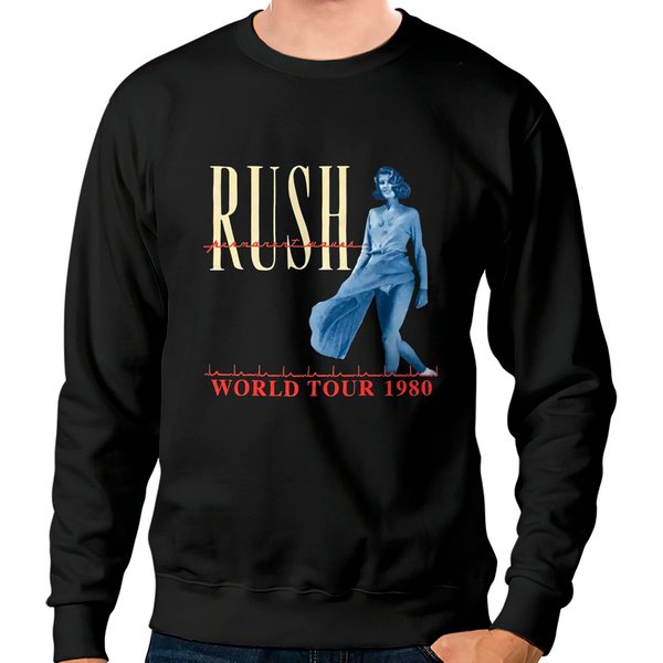 Rush Band Sweatshirts, Vintage Rush World Tour 1980 Sweatshirts-image
