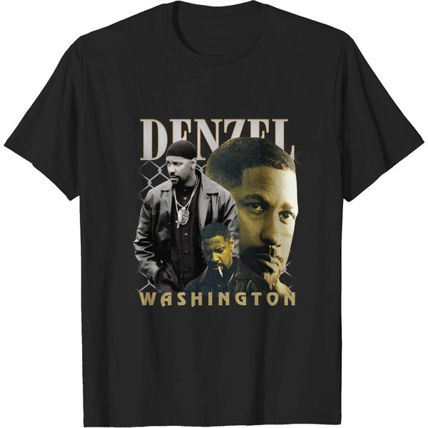 Vintage Style Denzel Washington Graphic Tee-image