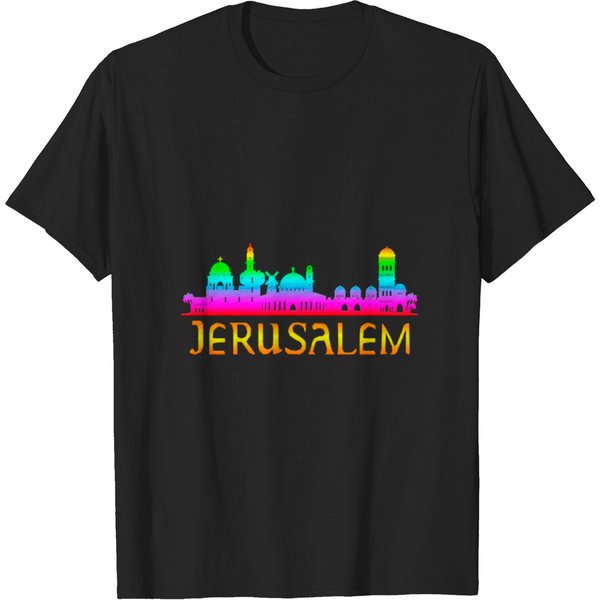 Jerusalem Skyline Silhouette Souvenir T-Shirt-image