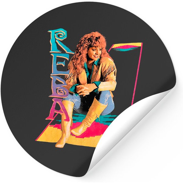 Reba Mcentire Stickers, 1992 90S Vintage Men Stickers, Black Sticker, Vintage Sticker-image