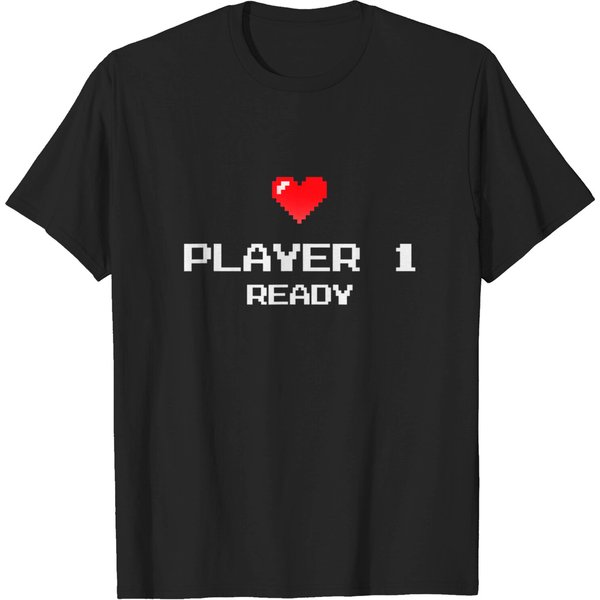 Baby Announcement T-Shirt Player 1 Ready-image