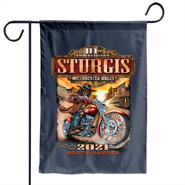 2021 Sturgis Motorcycle Rally 81st Anniversary Wild Bill Garden Flags