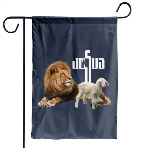 Jesus Is Lion And Lamb Garden Flags