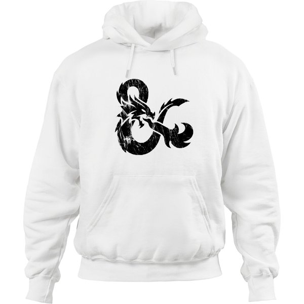 Unisex D&D Hoodies|Geek Shirt|Dungeons And Dragons Gift|Distressed Dnd Logo-image