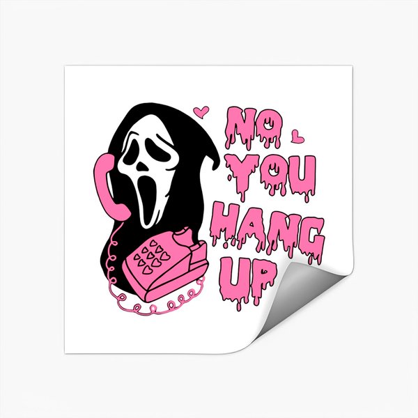 No You Hang Up Halloween Stickers, Ghostface Scream-image