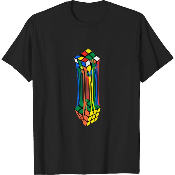 Rubiks Cube Colorful T-Shirt-image