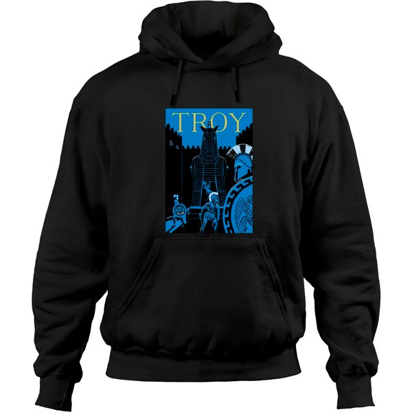 Troy The Trojan Horse Poster Hoodies