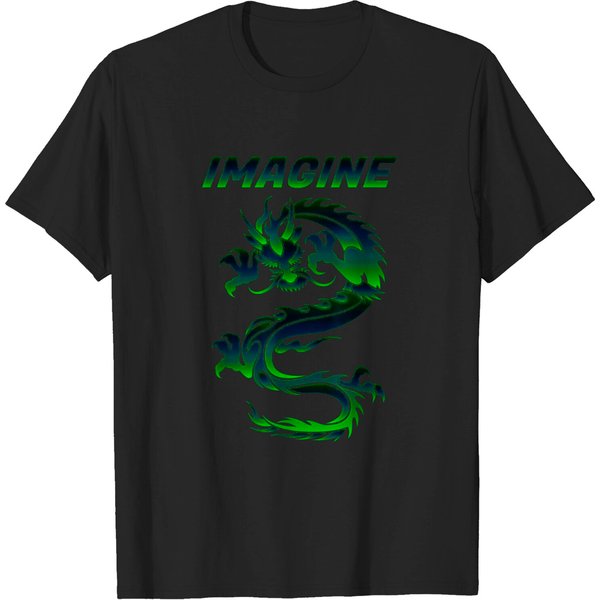 Imagine Fantasy Dragon Tattoo Style T-Shirt-image