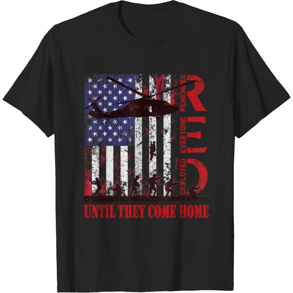 Red Friday Remember Everyone Deployed Us Flag T-Shirt-image