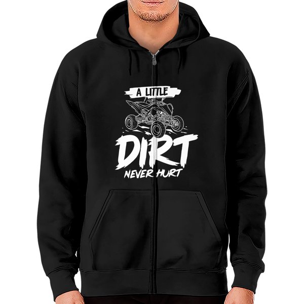 Atv Four 4 Wheeler Gift Funny Quad Zip Hoodies