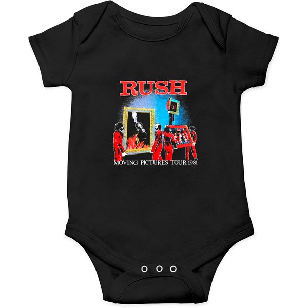 Rush Moving Pictures 1981 World Tour Rock Onesie Onesies