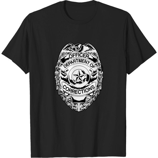 Correctional Officers Badge Gear Gift Tee T-Shirt-image