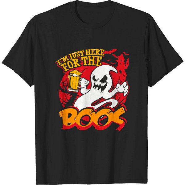 Halloween Im Just Here For The Boos Shirt Pre T-Shirt-image