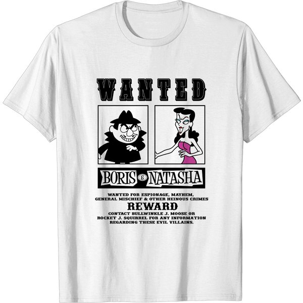 Boris Natasha Wanted Poster T-Shirt-image