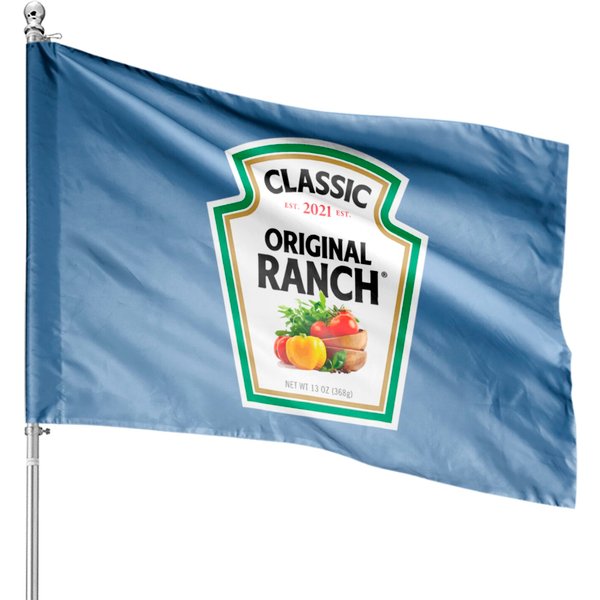 Ranch Sauce Green Salad Dressing Halloween House Flags-image