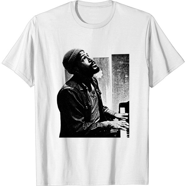 Marvin Gaye - Vintage Pencil Drawing Style - Marvin Gaye - T-Shirt-image