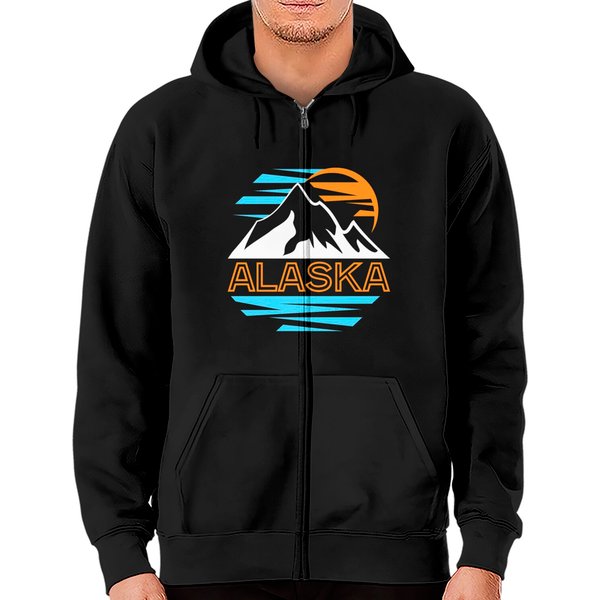Alaska Travel Alaskan Souvenir Vacation Zip Hoodies