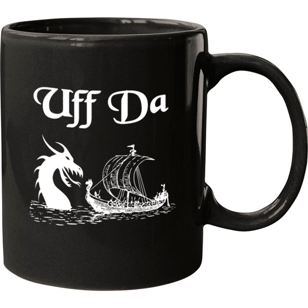 Uff Da Viking Boat And Dragon Gift Mug Mugs