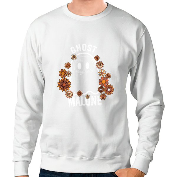 Floral Ghost Malone Sweatshirt, Halloween Sweatshirt, Ghost Malone Sweatshirt-image