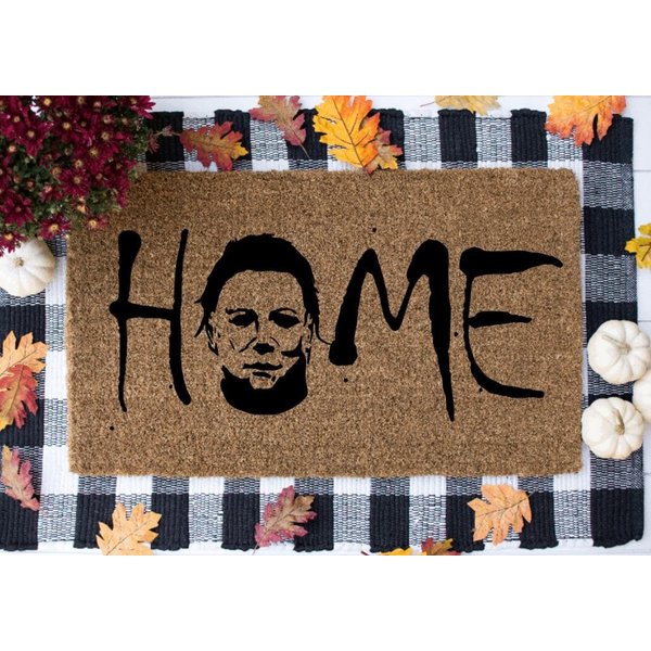Michael Myers Home Doormat Decor Entryway Pumpkin Halloween-image