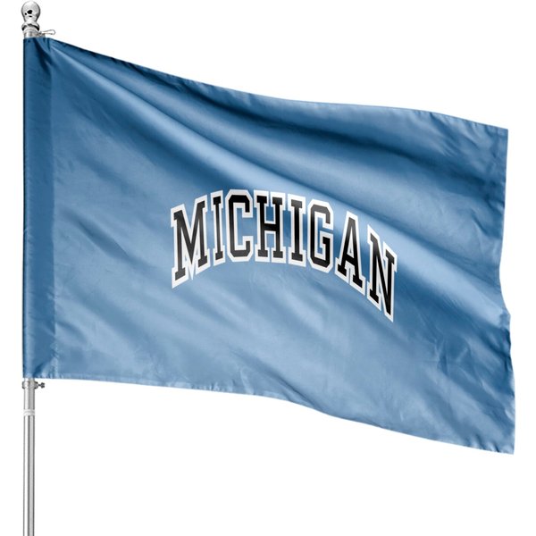 90S University Of Michigan House Flags-image