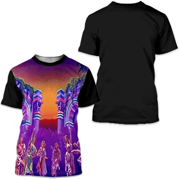 Olivia Newton John Xanadu Mural Muses T-Shirt-image