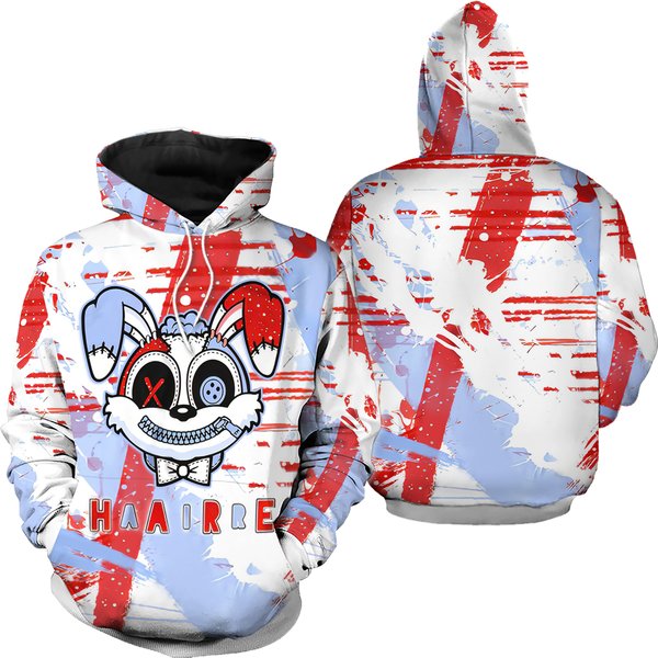 To Match Jd 6 Red Oreo - Air Rabit - Red Oreo 6S Matching 3D Hoodie-image