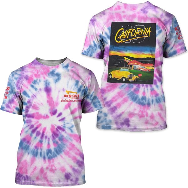 Vintage In-N-Out Burger 45Th Anniversary Tie Dye T-Shirt-image