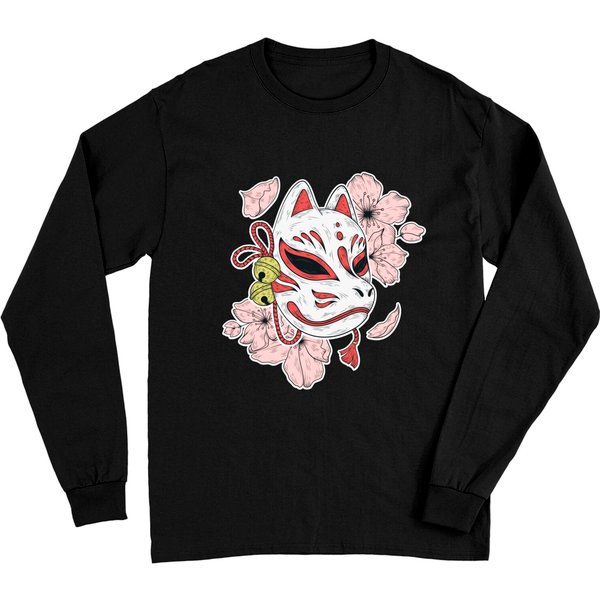 Japan Anime Mask Kitsune Style Samurai Oni Monster Long Sleeve-image