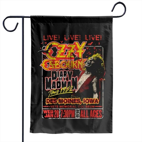Ozzy Osbourne Adult Garden Flags - Diary Of A Madman Tour - Official Licensed Design - Worldwide Shipping