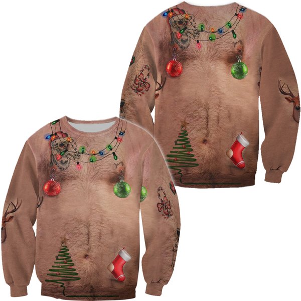 Ugly Christmas Sweater 3d Printed Pullover Long Sleeve Sweatshirts