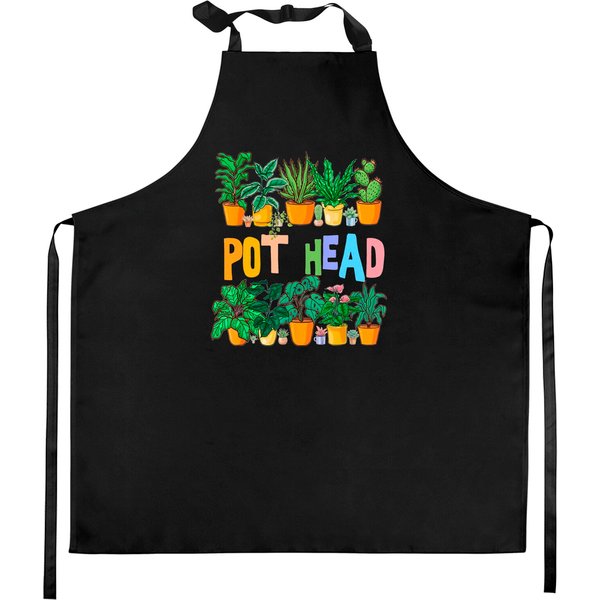 Pot Head Gardeners Plant Kitchen Aprons-image