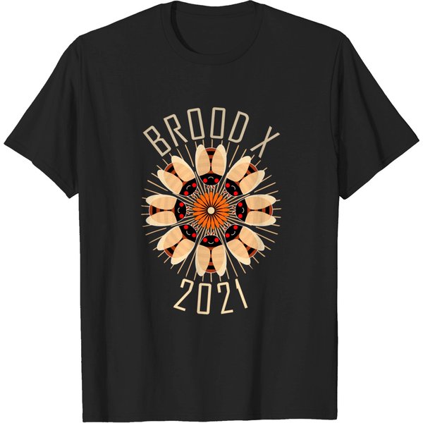 Cicada Mandala Men's T Shirt Brood X 2021-image