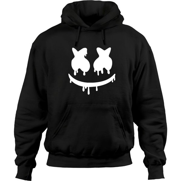 Smiling Dj Apparel Marshmallow Happy Face Pullover Hoodie-image