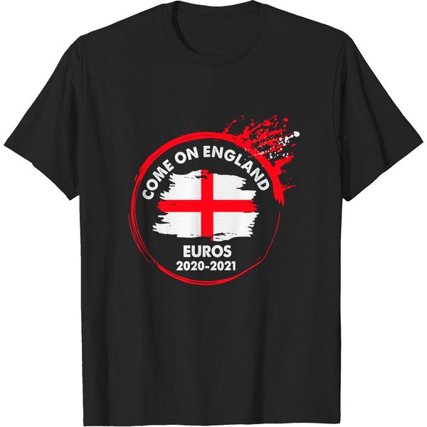 Come On England Euros 2020-2021 T Shirt Fans Graphic Design T-Shirt-image