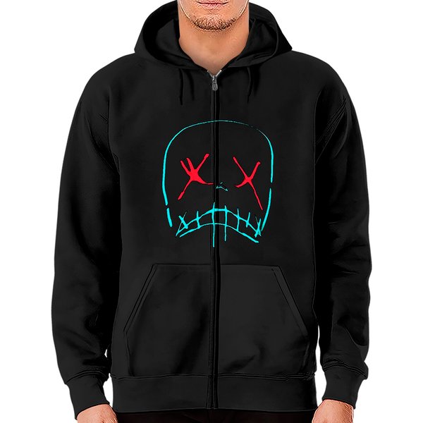 Led Mask - Led Mask - Zip Hoodies-image