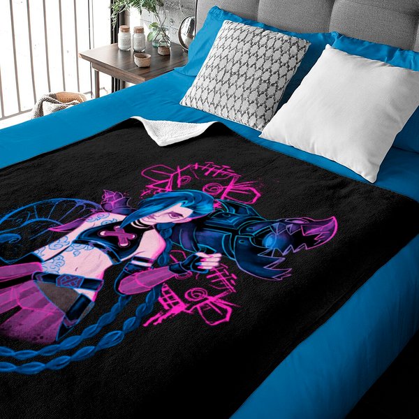 Jinx Arcane League Of Legends Baby Blankets