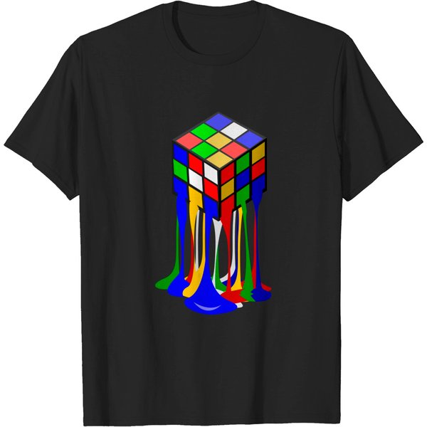 Melting Rubix 2 - Melting Rubiks Cube - T-Shirt-image