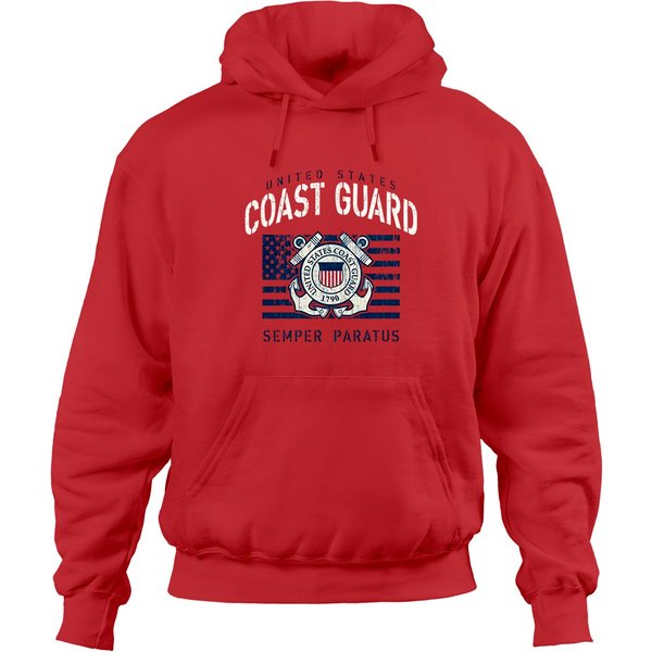 Vintage United States Coast Guard Stencil Hoodies-image