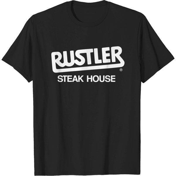 Rustler Steak House T-Shirt - Defunct Restaurant Logo - Rustler Steak House - T-Shirt-image