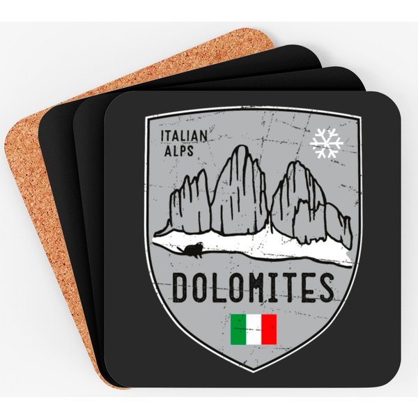 Dolomites Italy Emblem Coasters-image