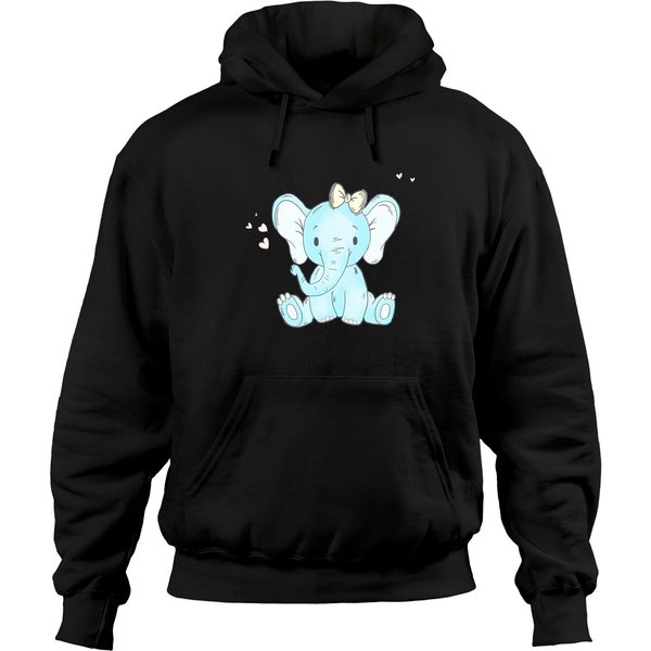 Baby Elephant - Blue - Baby - Hoodies