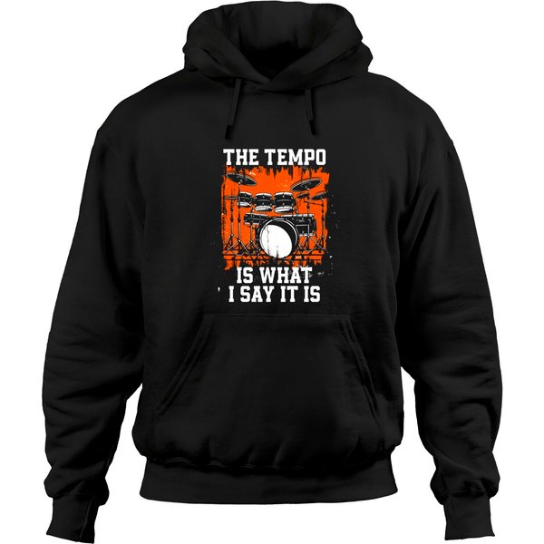 Tempo Music Drummer Drums - Drums - Hoodies-image