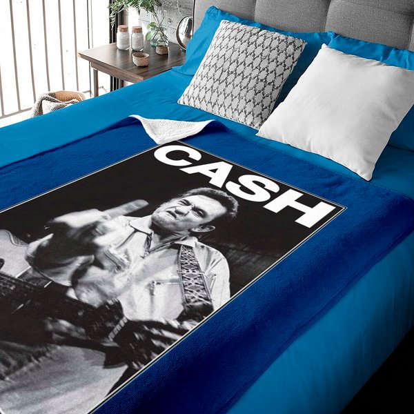 Johnny Cash Baby Blankets - Folk Music Clothing - Rock Clothing- 60S Music-image